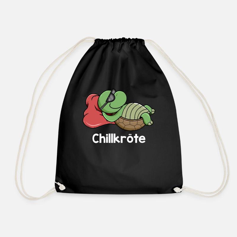 Chillkröte Schildkröte Geschenk - Turnbeutel - Schwarz