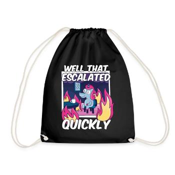 Cette escalade mème rapidement licorne drôle - Sac de sport léger - noir - Devant