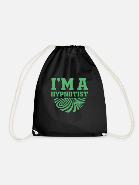 Team Hypnosis Hypnotize Hypnotist Practice - Drawstring Bag - black