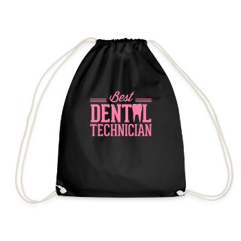 Doctor Dental Technology Dental Technician Dental Technician - Drawstring Bag - black - Front