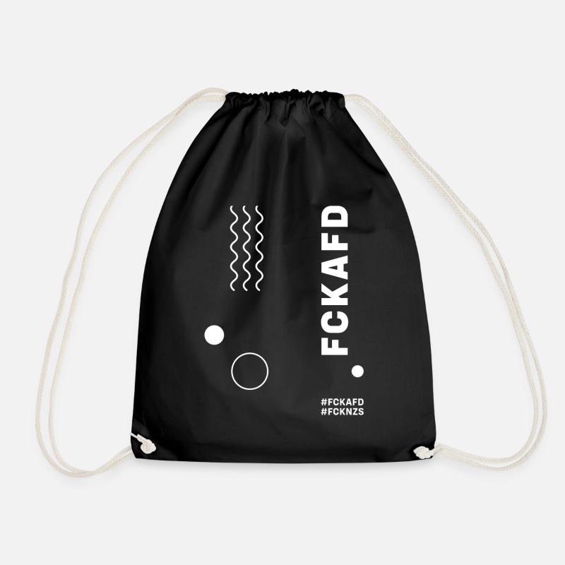 FCK AFD - Drawstring Bag - black