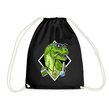 T Rex Dinosaur Weed - Sac de sport léger - noir - Devant