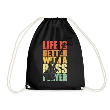 Bass Player Gift LIFE IS BETTER WITH A BASS PLAYER - Sac de sport léger - noir - Devant