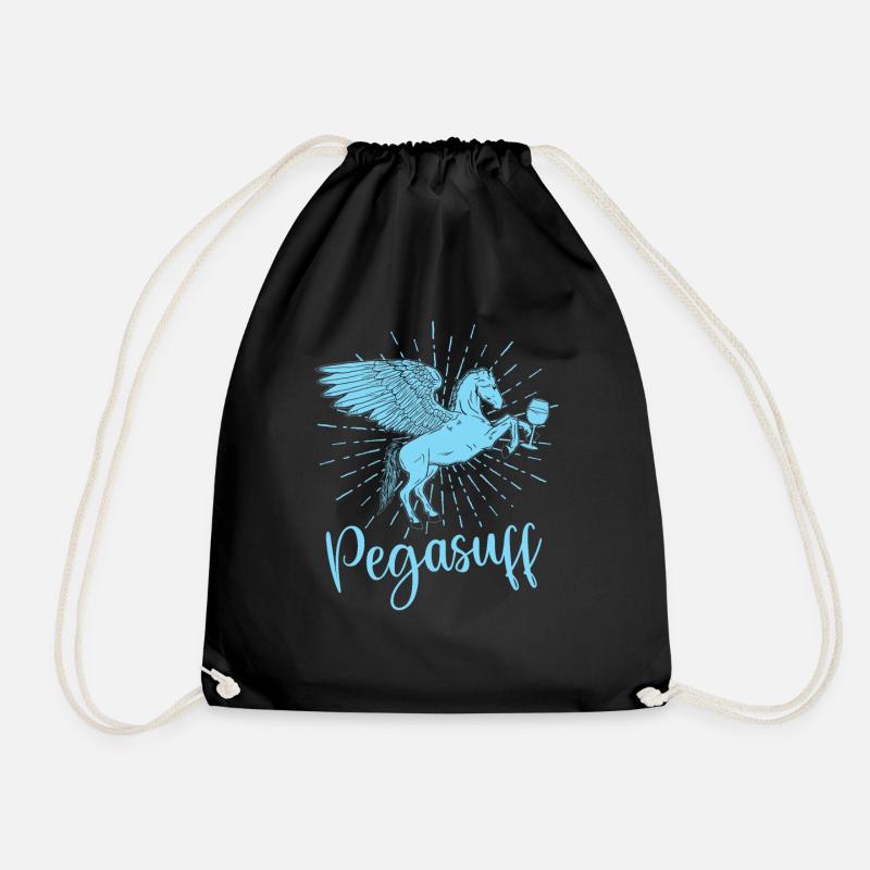 Pegasuff Wein Junggesellinnenabschied - Turnbeutel - Schwarz