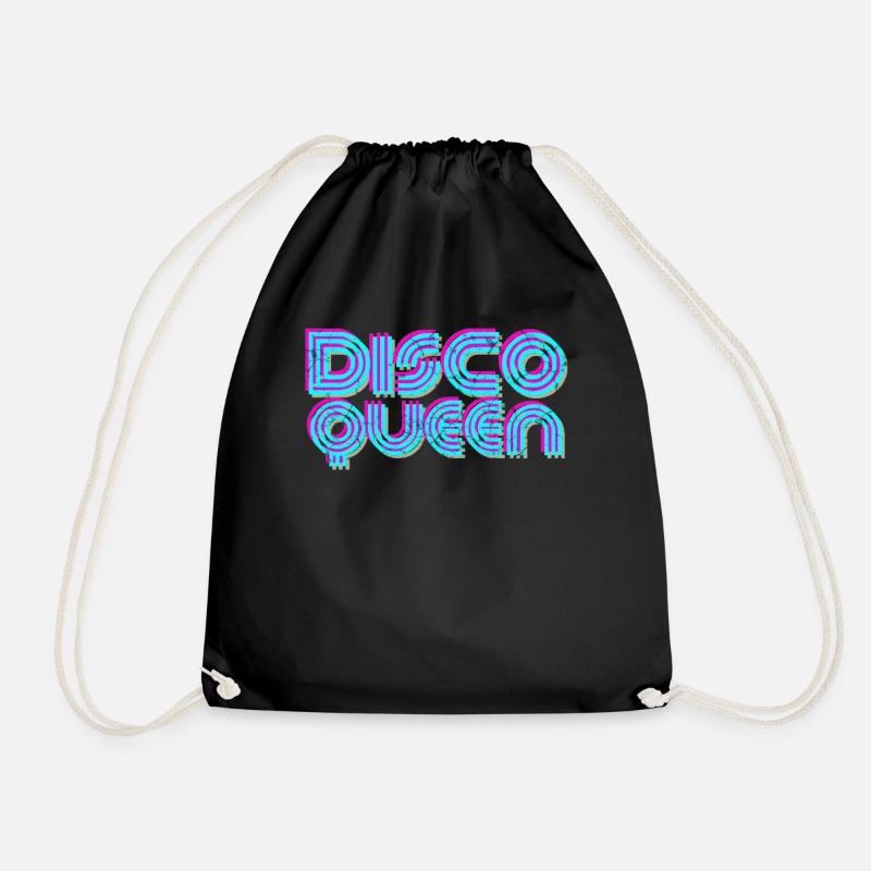 Disco Queen - Disco Queen - Drawstring Bag - black