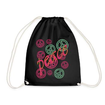 la paix - Sac de sport léger - noir - Devant