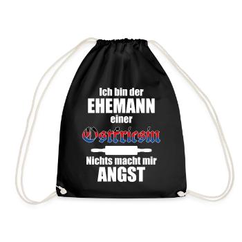 Ehemann einer Ostfriesin | Spruch Ostfriesland - Turnbeutel - Schwarz - Vorne