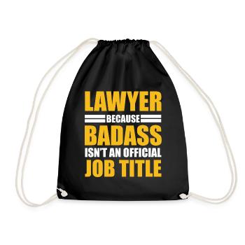 Attorney, Badass Attorney - Drawstring Bag - black - Front