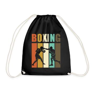 Boxing - Boxer Vintage - Turnbeutel - Schwarz - Vorne