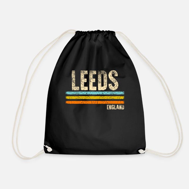 Leeds England - Turnbeutel - Schwarz