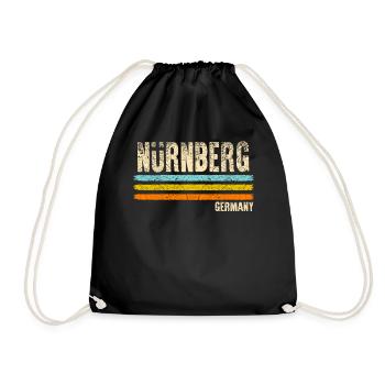 Nürnberg - Turnbeutel - Schwarz - Vorne