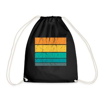 Rétro rétro arrière arrière carré symbole - Sac de sport léger - noir - Devant