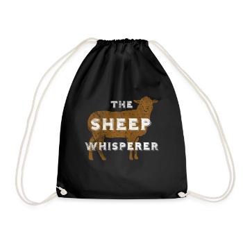 SHEEP Whisperer Vintage Geschenk für Farm Lamb Lover - Turnbeutel - Schwarz - Vorne