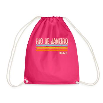 Rio de Janeiro - Drawstring Bag - fuchsia - Front