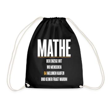 MATHE - Turnbeutel - Schwarz - Vorne