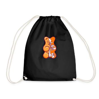 Orange Gummibärchen Anatomie - Turnbeutel - Schwarz - Vorne