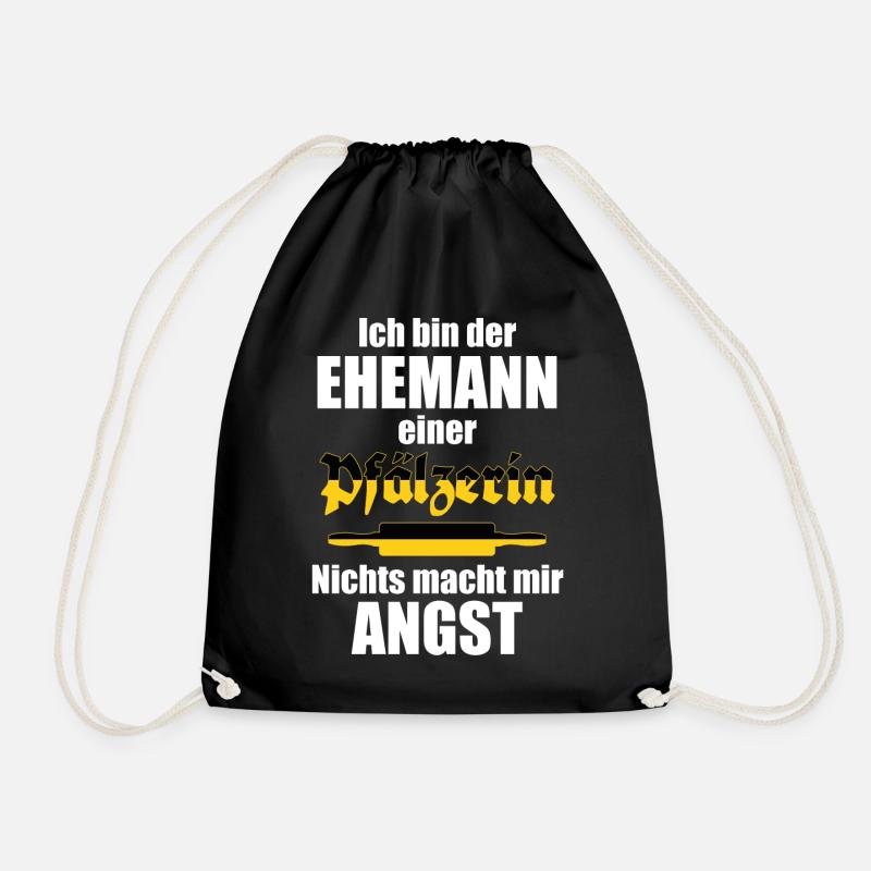 Ehemann einer Pfälzerin | Lustiger Spruch - Turnbeutel - Schwarz