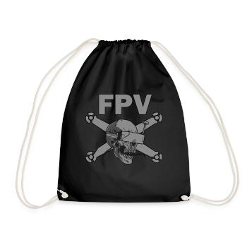 FPV Geschenkidee Dronenflieger - Turnbeutel - Schwarz - Vorne