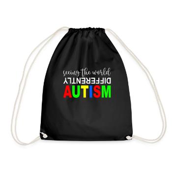 Autist, Autismus - Drawstring Bag - black - Front
