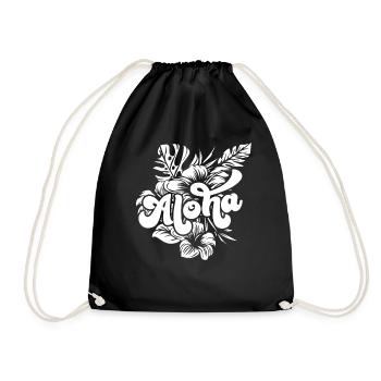 Aloha Hibiscus Hawaii - Turnbeutel - Schwarz - Vorne