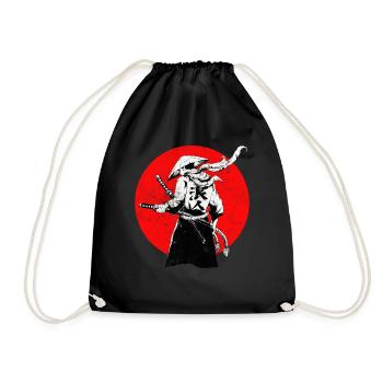 Japanese warrior samurai - Drawstring Bag - black - Front