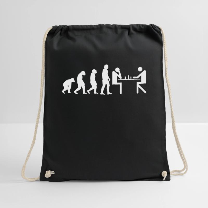 Evolution chess chessboard chess piece Drawstring Bag