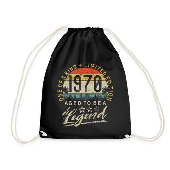 51. Geburtstag Jahrgang 1970 Legende Retro Vintage - Turnbeutel - Schwarz - Vorne