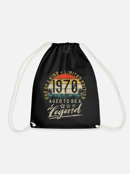 51. Geburtstag Jahrgang 1970 Legende Retro Vintage - Turnbeutel - Schwarz