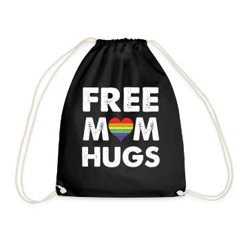 Maman câlins gratuits - Sac de sport léger - noir - Devant