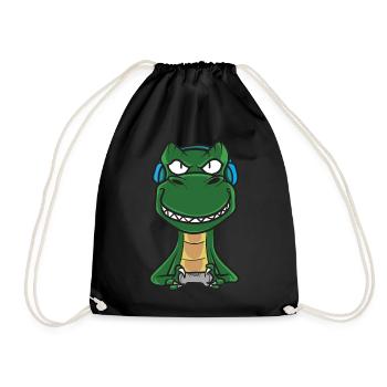 Console de jeu Gamer T-Rex - Sac de sport léger - noir - Devant