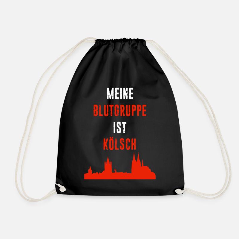 MEINE BLUTGRUPPE IST KÖLSCH - Turnbeutel - Schwarz