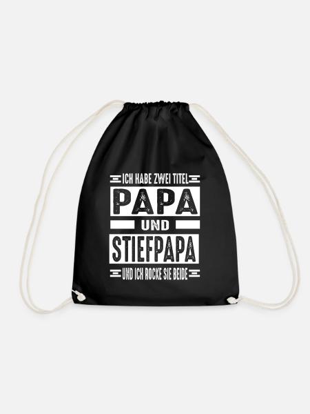 Vater Vatertag Stiefvater Papa - Turnbeutel - Schwarz