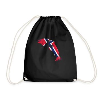 Pêcheur pêcheur Norvège Norvège voyage - Sac de sport léger - noir - Devant