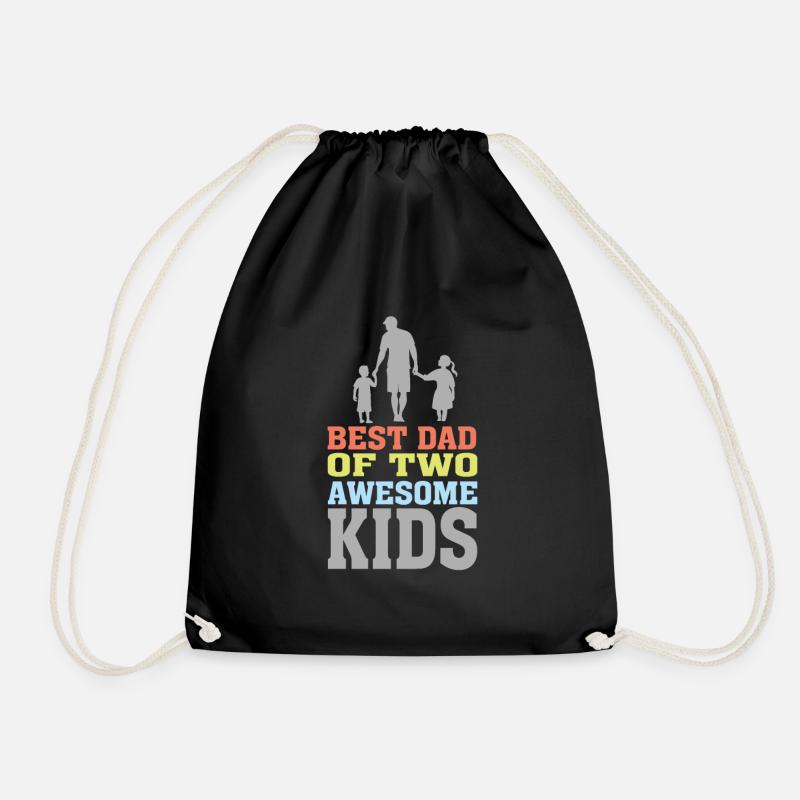 Best dad - Drawstring Bag - black