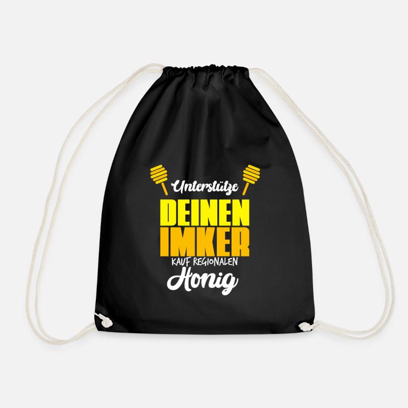 Regionaler Honig - Bienen Imker Spruch Geschenk - Turnbeutel - Schwarz