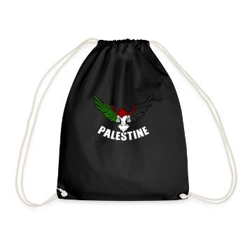 Free Gaza Free Palestine Freedom for Palestine - Drawstring Bag - black - Front