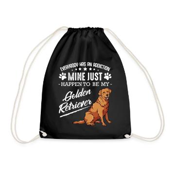 Golden Retriever - Everybody has an Addiction - Turnbeutel - Schwarz - Vorne