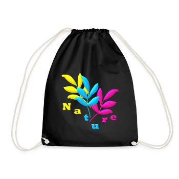Nature - Drawstring Bag - black - Front