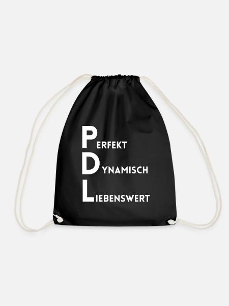 PDL Pflegedienstleitung Perfekt Dynamisch Lieben - Turnbeutel - Schwarz