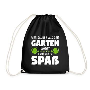 Garten Gärtner Gartenarbeit Hobbygärtner Geschenk - Turnbeutel - Schwarz - Vorne