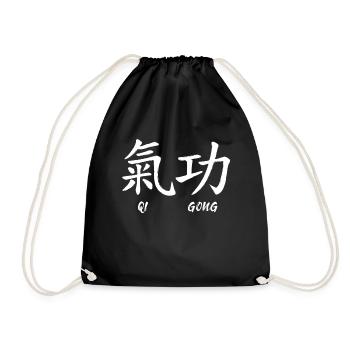 Qigong Qi Gong Tai Chi Thai Chigong Yoga - Turnbeutel - Schwarz - Vorne