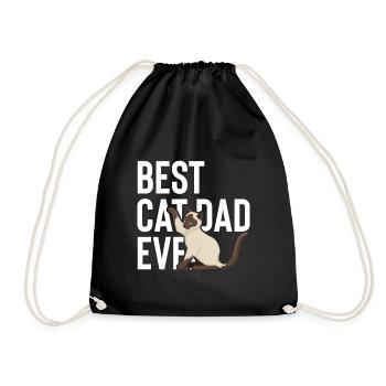 Meilleur chat papa jamais cadeau de fête des pères papa papa - Sac de sport léger - noir - Devant