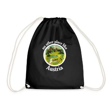 Austria Austria Vacation Summer Travel Travel - Drawstring Bag - black - Front
