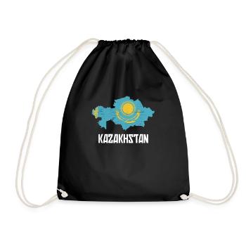 Drapeau de la République du Kazakhstan Kazakhstan Kazakhstan - Sac de sport léger - noir - Devant