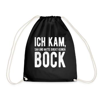 Provokantes Statement Motiv Sarkastischer Spruch - Turnbeutel - Schwarz - Vorne