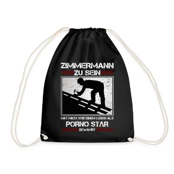 ZIMMERMANN ZU SEIN.... - Turnbeutel - Schwarz - Vorne