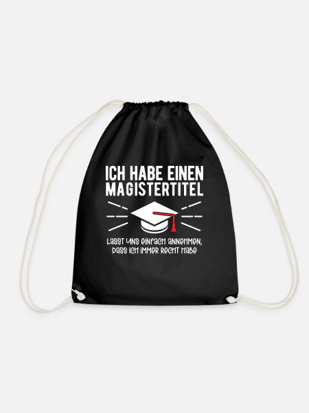 Magisterabschluss Österreich Magistra Magister - Turnbeutel - Schwarz