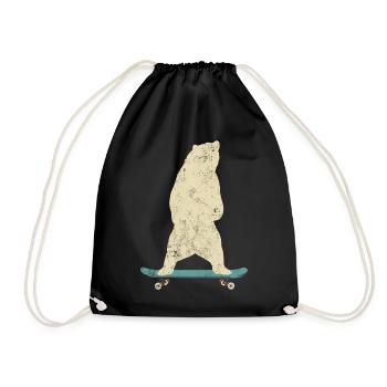 planche à roulette - Sac de sport léger - noir - Devant