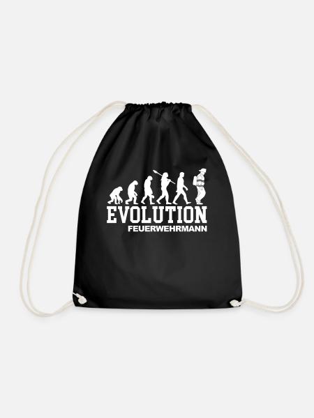 Evolution Feuerwehr - Turnbeutel - Schwarz