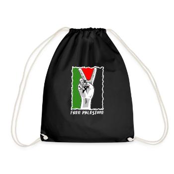Free Gaza Free Palestine Freedom for Palestine - Drawstring Bag - black - Front